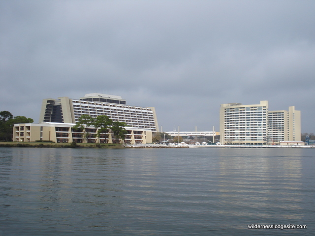 Contemporary and Bay Lake Tower from Bay Lake
